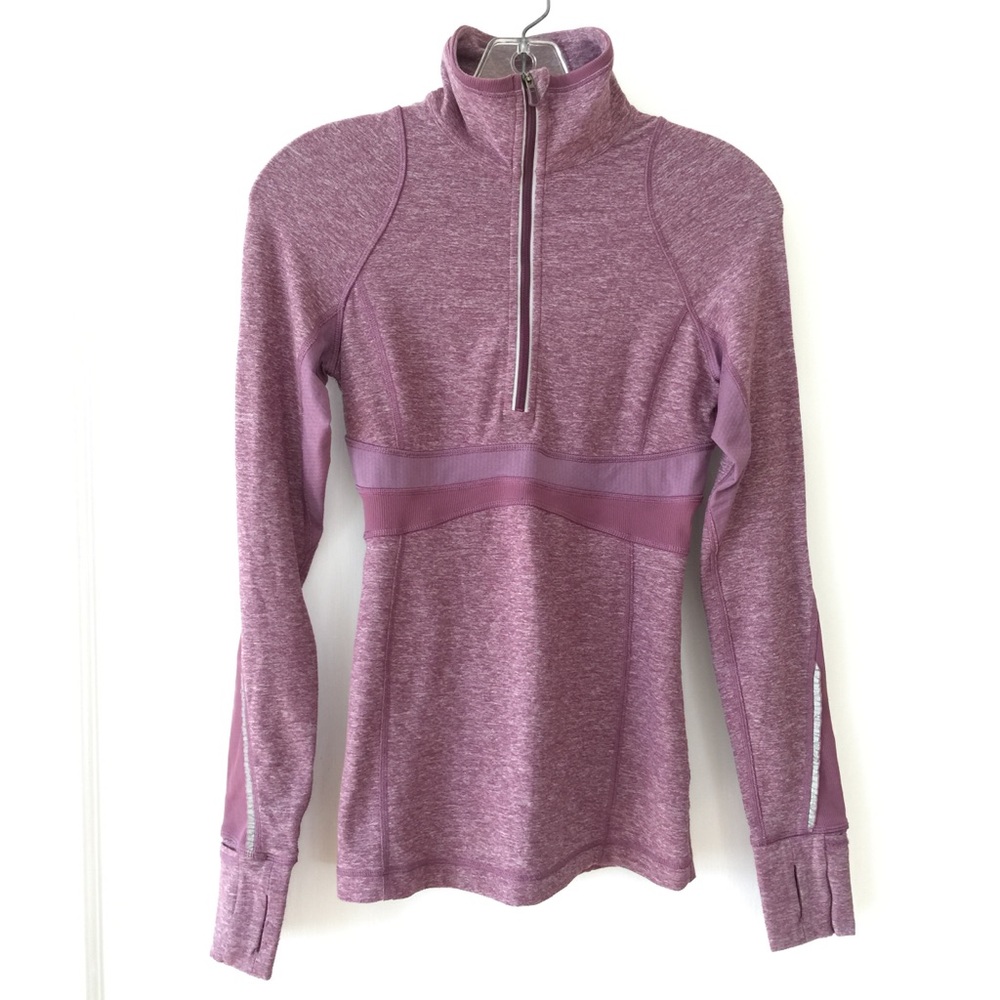 Lululemon Purple Half-Zip with cute detail!